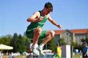 28 July 2023; Davey Davitt of Team Ireland before competing in the boy's 400m hurdles final during day five of the 2023 Summer European Youth Olympic Festival at Poljane Athletics Stadium in Maribor, Slovenia. Photo by Tyler Miller/Sportsfile