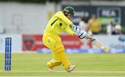 28 July 2023; Australia batter Phoebe Litchfield during match three of the Certa Women’s One Day International Challenge series between Ireland and Australia at Castle Avenue Cricket Ground in Dublin. Photo by Seb Daly/Sportsfile