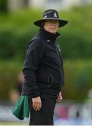 28 July 2023; Umpire Mark Hawthorne during match three of the Certa Women’s One Day International Challenge series between Ireland and Australia at Castle Avenue Cricket Ground in Dublin. Photo by Seb Daly/Sportsfile