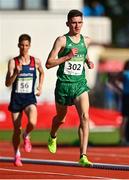 28 July 2023; Oisin McGloin of Team Ireland competes in the boy's 3000m final during day five of the 2023 Summer European Youth Olympic Festival at Poljane Athletics Stadium in Maribor, Slovenia. Photo by Tyler Miller/Sportsfile