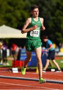 28 July 2023; Oisin McGloin of Team Ireland competes in the boy's 3000m final during day five of the 2023 Summer European Youth Olympic Festival at Poljane Athletics Stadium in Maribor, Slovenia. Photo by Tyler Miller/Sportsfile