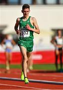 28 July 2023; Oisin McGloin of Team Ireland competes in the boy's 3000m final during day five of the 2023 Summer European Youth Olympic Festival at Poljane Athletics Stadium in Maribor, Slovenia. Photo by Tyler Miller/Sportsfile