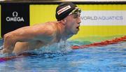 29 July 2023; Daniel Wiffen of Ireland reacts after the Men’s 1500m Freestyle semi final during day sixteen of the 2023 World Aquatics Championships at Marine Messe Fukuoka Hall A in Fukuoka, Japan. Photo by Ian MacNicol/Sportsfile