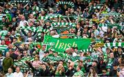 29 July 2023; Celtic supporters during the pre-season friendly match between Celtic and Wolverhampton Wanderers at the Aviva Stadium in Dublin. Photo by Seb Daly/Sportsfile