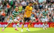 29 July 2023; Matheus Nunes of Wolverhampton Wanderers in action against Daizen Maeda of Celtic during the pre-season friendly match between Celtic and Wolverhampton Wanderers at the Aviva Stadium in Dublin. Photo by Seb Daly/Sportsfile