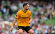 29 July 2023; Max Kilman of Wolverhampton Wanderers during the pre-season friendly match between Celtic and Wolverhampton Wanderers at the Aviva Stadium in Dublin. Photo by Seb Daly/Sportsfile