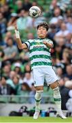 29 July 2023; Hyeongyu Oh of Celtic during the pre-season friendly match between Celtic and Wolverhampton Wanderers at the Aviva Stadium in Dublin. Photo by Seb Daly/Sportsfile