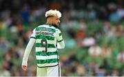 29 July 2023; Sead Hakšabanovic of Celtic during the pre-season friendly match between Celtic and Wolverhampton Wanderers at the Aviva Stadium in Dublin. Photo by Seb Daly/Sportsfile