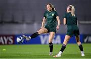 30 July 2023; Megan Connolly, left, and Denise O'Sullivan during a Republic of Ireland training session at Spencer Park in Brisbane, Australia, ahead of their final Group B match of the FIFA Women's World Cup 2023, against Nigeria. Photo by Stephen McCarthy/Sportsfile