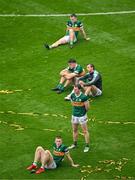 30 July 2023; Dejected Kerry players and mentors, top to bottom, Tom O'Sullivan, David Clifford, Tony Griffin, Tadhg Morley, and Jason Foley after the GAA Football All-Ireland Senior Championship final match between Dublin and Kerry at Croke Park in Dublin. Photo by Daire Brennan/Sportsfile