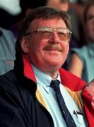 16 August 1997; Former Ireland rugby coach Mick Doyle during the Interprovincial rugby match between Leinster and Ulster in Donnybrook Stadium in Dublin. Photo by Brendan Moran/Sportsfile