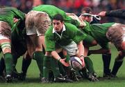 1 March 1997; Brian O'Meara of Ireland during the Five Nations Rugby Championship match between Scotland and Ireland at Murrayfield Stadium in Edinburgh, Scotland. Photo by Ray McManus/Sportsfile