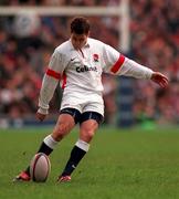 4 April 1998; Paul Grayson of England kicks a conversion during the Five Nations Rugby Championship match between England and Ireland at Twickenham Stadium in London, England. Photo by Matt Browne/Sportsfile