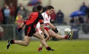 3 July 2004; Sean Cavanagh, Tyrone, in action against Martin Cole, Down. Bank of Ireland Football Championship Qualifier, Round 2, Down v Tyrone, Pairc an Iuir, Newry, Co. Down. Picture credit; Damien Eagers / SPORTSFILE