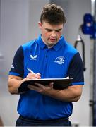 31 July 2023; U20 assistant strength & conditioning coach James O'Sullivan during the Leinster rugby pre-academy training session at The Ken Wall Centre of Excellence in Energia Park, Dublin. Photo by Brendan Moran/Sportsfile