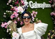 1 August 2023; Racegoer Dee Sawdon from Salthill, Galway during day two of the Galway Races Summer Festival 2023 at Galway Racecourse in Ballybrit, Galway. Photo by David Fitzgerald/Sportsfile