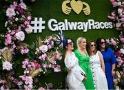 1 August 2023; Racegoers pose for pictures during day two of the Galway Races Summer Festival 2023 at Galway Racecourse in Ballybrit, Galway. Photo by David Fitzgerald/Sportsfile