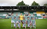 3 August 2023; The Shamrock Rovers team before the UEFA Europa Conference League Second Qualifying Round Second Leg match between Shamrock Rovers and Ferencvaros at Tallaght Stadium in Dublin. Photo by Harry Murphy/Sportsfile