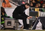 3 August 2023; Shamrock Rovers manager Stephen Bradley during the UEFA Europa Conference League Second Qualifying Round Second Leg match between Shamrock Rovers and Ferencvaros at Tallaght Stadium in Dublin. Photo by Harry Murphy/Sportsfile