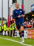 4 August 2023; Sam Curtis of St Patrick's Athletic celebrates after scoring his side's second goal during the SSE Airtricity Men's Premier Division match between Sligo Rovers and St Patrick's Athletic at The Showgrounds in Sligo. Photo by Tyler Miller/Sportsfile