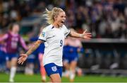 7 August 2023; Rachel Daly of England celebrates her team's winning penalty in the penalty shoot of the FIFA Women's World Cup 2023 Round of 16 match between England and Nigeria at Brisbane Stadium in Brisbane, Australia. Photo by Mick O'Shea/Sportsfile
