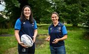 8 August 2023; Hannah O'Connor and head coach Tania Rosser during a Leinster Rugby women's media conference at Leinster HQ in Dublin. Photo by Harry Murphy/Sportsfile