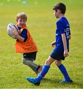 9 August 2023; Joe O’Malley, left, during the Bank of Ireland Leinster Rugby Summer Camp at MU Barnhall RFC in Leixlip, Kildare. Photo by Piaras Ó Mídheach/Sportsfile