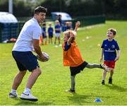 9 August 2023; Leinster player Thomas Clarkson and Joe O’Malley during the Bank of Ireland Leinster Rugby Summer Camp at MU Barnhall RFC in Leixlip, Kildare. Photo by Piaras Ó Mídheach/Sportsfile