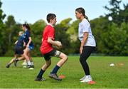 10 August 2023; Participants during the Leinster Rugby School of Excellence at The King's Hospital in Dublin. Photo by Ben McShane/Sportsfile