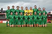 12 August 2023; The Killarney Celtic team before the FAI Women's U17 Cup Final match between Bohemians FC Waterford and Killarney Celtic at Turners Cross in Cork. Photo by Eóin Noonan/Sportsfile