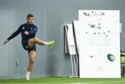 15 August 2023; Jack Crowley during an Ireland rugby squad training session at the IRFU High Performance Centre in Dublin. Photo by Harry Murphy/Sportsfile