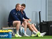 15 August 2023; Keith Earls and Jack Crowley during an Ireland rugby squad training session at the IRFU High Performance Centre in Dublin. Photo by Harry Murphy/Sportsfile