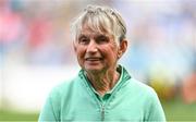 13 August 2023; 1976 Kerry All-Ireland winning captain Mary Geaney is honoured at half-time of the TG4 LGFA All-Ireland Senior Championship Final at Croke Park in Dublin. Photo by Ramsey Cardy/Sportsfile