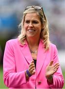 13 August 2023; 2008 Cork All-Ireland winning captain Angela Walsh is honoured at half-time of the TG4 LGFA All-Ireland Senior Championship Final at Croke Park in Dublin. Photo by Ramsey Cardy/Sportsfile