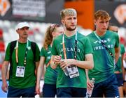 18 August 2023; Nick Griggs of Ireland, centre, during the official athlete training session ahead of the World Athletics Championships at National Athletics Centre in Budapest, Hungary. Photo by Sam Barnes/Sportsfile