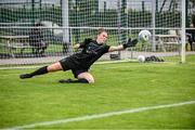 19 August 2023; Peamount United goalkeeper Niamh Reid Burke warms up before the SSE Airtricity Women's Premier Division match between Peamount United and Bohemians at PRL Park in Greenogue, Dublin. Photo by Stephen Marken/Sportsfile