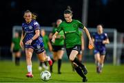 19 August 2023; Jetta Berrill of Peamount United in action against Katie Malone of Bohemians during the SSE Airtricity Women's Premier Division match between Peamount United and Bohemians at PRL Park in Greenogue, Dublin. Photo by Stephen Marken/Sportsfile