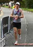 20 August 2023; Killian Mooney of Dundrum South Dublin AC, crosses the line to finish second in the Peugeot Race Series Cork City 10 Mile at Cork City in Cork. Photo by Eóin Noonan/Sportsfile