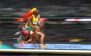 21 August 2023; Shelly-Ann Fraser-Pryce of Jamaica competes in the women's 100m semi-final during day three of the World Athletics Championships at the National Athletics Centre in Budapest, Hungary. Photo by Sam Barnes/Sportsfile