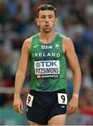 22 August 2023; John Fitzsimons of Ireland before competing men's 800m heats during day four of the World Athletics Championships at the National Athletics Centre in Budapest, Hungary. Photo by Sam Barnes/Sportsfile