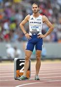 22 August 2023; Gabriel Tual of France before competing in the men's 800m heats during day four of the World Athletics Championships at the National Athletics Centre in Budapest, Hungary. Photo by Sam Barnes/Sportsfile