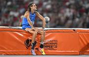 22 August 2023; Gianmarco Tamberi of Italy reacts after making a clearance in the men's high jump final during day four of the World Athletics Championships at the National Athletics Centre in Budapest, Hungary. Photo by Sam Barnes/Sportsfile