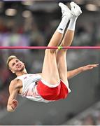 22 August 2023; Norbert Kobielski of Poland competes in the men's high jump final during day four of the World Athletics Championships at the National Athletics Centre in Budapest, Hungary. Photo by Sam Barnes/Sportsfile