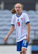 22 August 2023; Sára Kristiansen of Faroe Islands during a women's U16 international friendly match between Republic of Ireland and Faroe Islands at Head in the Game Park in Drogheda, Louth. Photo by Ben McShane/Sportsfile