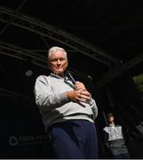 25 August 2023; President of the Naval Academy Athletic Association and Director of Athletics, Chet Gladchuk at the Navy Pep Rally at Merrion Square, Dublin ahead of the Aer Lingus College Football Classic match between Notre Dame and Navy at the Aviva Stadium in Dublin. Photo by David Fitzgerald/Sportsfile