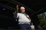 25 August 2023; President of the Naval Academy Athletic Association and Director of Athletics, Chet Gladchuk at the Navy Pep Rally at Merrion Square, Dublin ahead of the Aer Lingus College Football Classic match between Notre Dame and Navy at the Aviva Stadium in Dublin. Photo by David Fitzgerald/Sportsfile