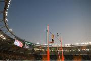 26 August 2023; (EDITOR'S NOTE; This image was created using a special effects camera filter) Ben Broeders of Belgium competes in the men's pole vault final during day eight of the World Athletics Championships at the National Athletics Centre in Budapest, Hungary. Photo by Sam Barnes/Sportsfile