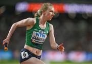 26 August 2023; Roisin Harrison of Ireland, competes in the mixed 4x400m relay competing during day eight of the World Athletics Championships at the National Athletics Centre in Budapest, Hungary. Photo by Sam Barnes/Sportsfile Photo by Sam Barnes/Sportsfile