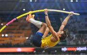 26 August 2023; (EDITOR'S NOTE; This image was created using a special effects camera filter) Armand Duplantis of Sweden competes in the men's pole vault final during day eight of the World Athletics Championships at the National Athletics Centre in Budapest, Hungary. Photo by Sam Barnes/Sportsfile