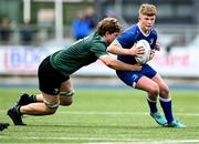27 August 2023; Daragh Farrell of Leinster is tackled by Diarmaid O'Connell of Connacht during the U18 Clubs Interprovincial Championship match between Leinster and Connacht at Energia Park in Dublin. Photo by Piaras Ó Mídheach/Sportsfile